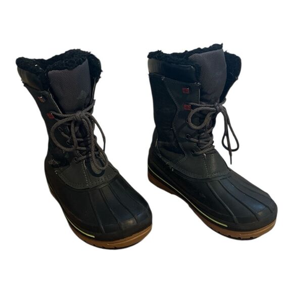 Swiss+Tech Black Thinsulate Winter Boots Size 3 Boys/Women’s 5 water resistant - Picture 1 of 5